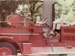 Lee on Fire Truck as a child